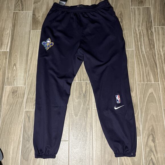 New Orleans Pelicans Nike Athletic Purple Pants Mens Size Large Mardi Gras City